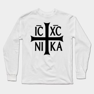 Religious symbol Icxc Nika - Creative illustration Long Sleeve T-Shirt